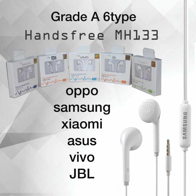 PROMO SULTAN HANDSFREE MH133 EARPHONE MH-133 STEREO ALL BRAND SERIES