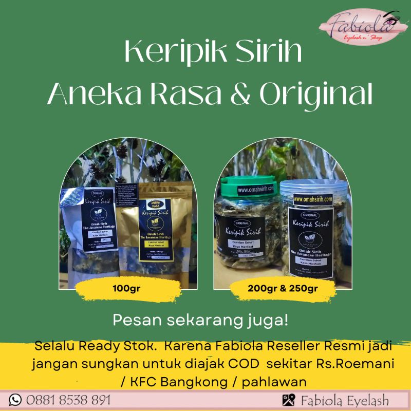 

keripik sirih 200gr ori