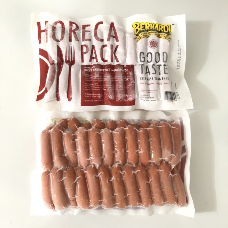 SOSIS SAPI BERNARDI HORECA PACK VP 1KG / SAUSAGE BREAKFAST