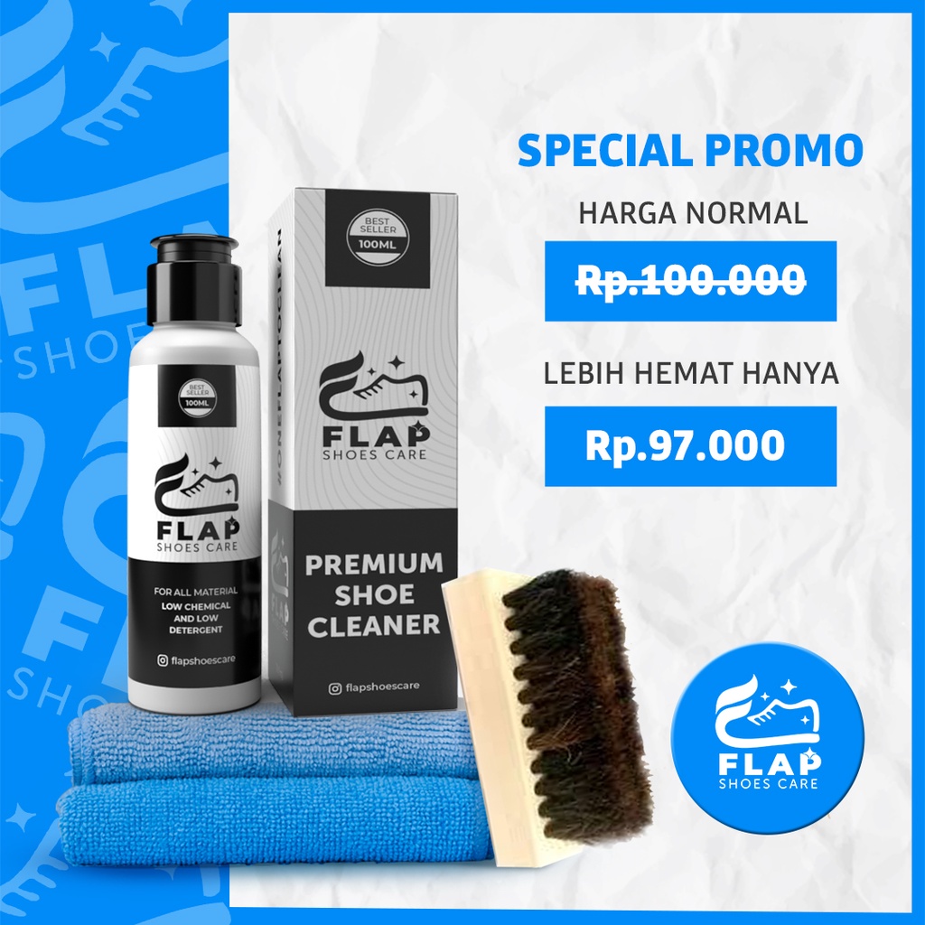 Flap Shoes Care Shoes Cleaner Kit Premium 100mL