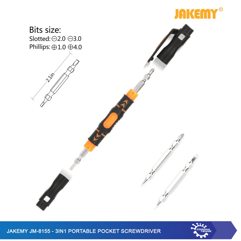 Jakemy JM-8155 - 3in1 Portable Pocket Screwdriver