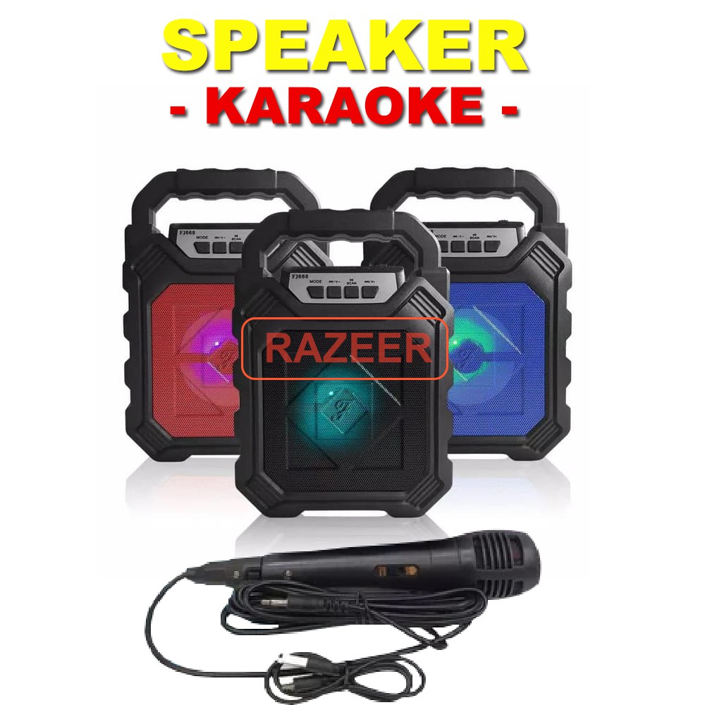 Salon Karaoke Bluetooth | Spiker Blutut | Speaker Bluetooth 668 YD-668 Plus Mic EXTRA POWER SOUND