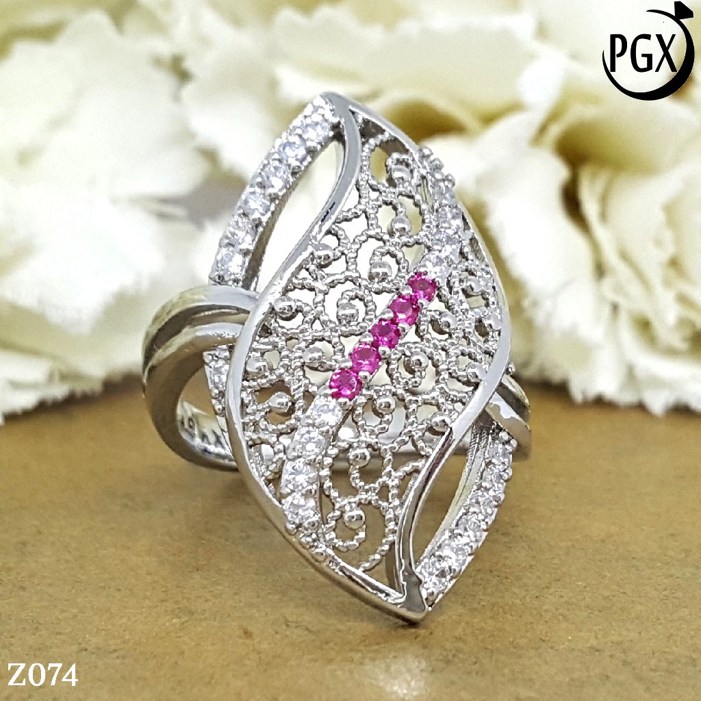 PGX Cincin Xuping Wanita Lapis Emas Aksesoris Perhiasan Fashion Premium - Z074