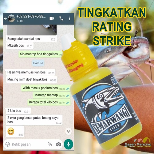 Essen Ikan Lele Kilo Gebrus SEMARWANGI/Essen Ikan Lele Harian/Isi 30ml Original/Pasti Strike