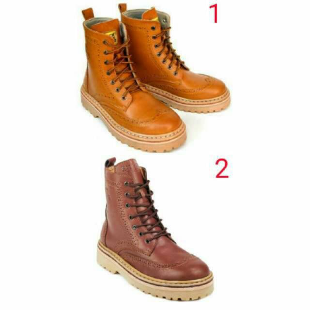 Sepatu boots pria  blackmaster wingtip original