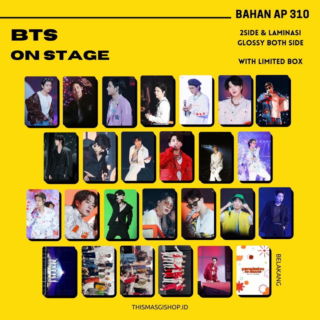 BTS PHOTOCARD SET - BTS PERMISSION TO DANCE ON STAGE (PTD LAS VEGAS CONCERT 2022)  BTS SOUND CHECK |