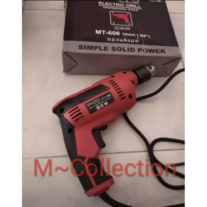 PAZTO MT 606 Mesin Bor Listrik 10mm Besi Kayu Baru Bs COD