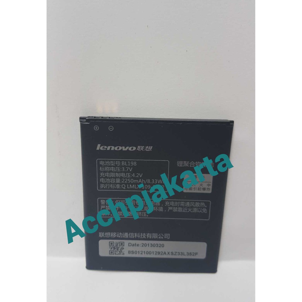 Baterai Lenovo BL198 A859 S880 S890 K860 A830 A850 A859 Original Batre Batrai Battery Baterai Lenovo