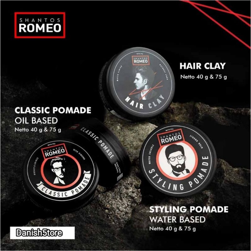 Jual Pomade Hair Clay Shantos Romeo Hair Clay Matte Finish Netral