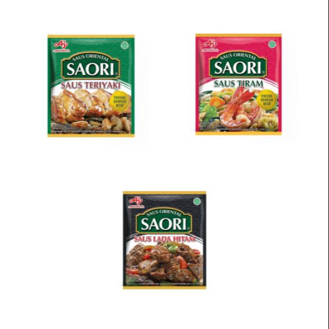 

Saori Saus Tiram/ Saori Saus Teriyaki/ Saori Saus Lada Hitam Sachets
