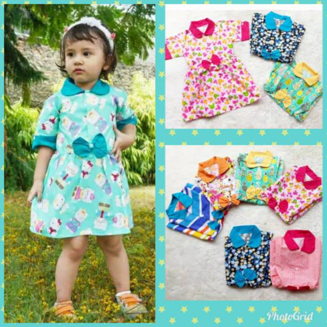 SALE Dress Katun Catra size 2 -7 tahun