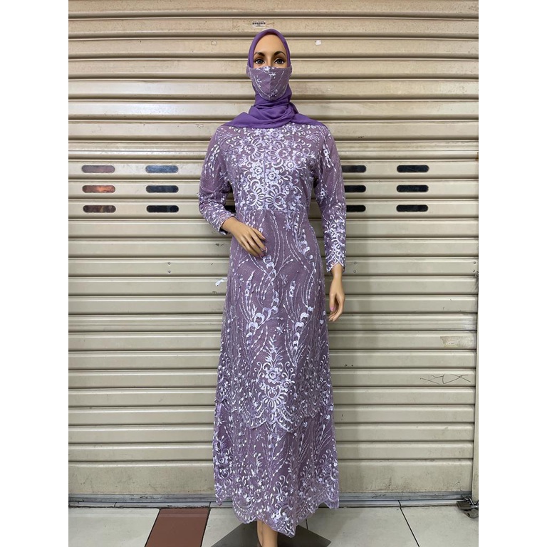 Kadai.baju / Gamis pesta brukat / Gamis jumbo wanita / Gamis busui premium / Maxi dress Size M L XL XXL