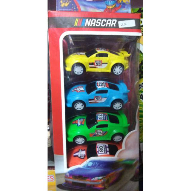 Mainan mobil Mobilan Sedan Nascar 4 biji Terbaru / Mainan mobil Mobilan Terbaru Pull Back murah