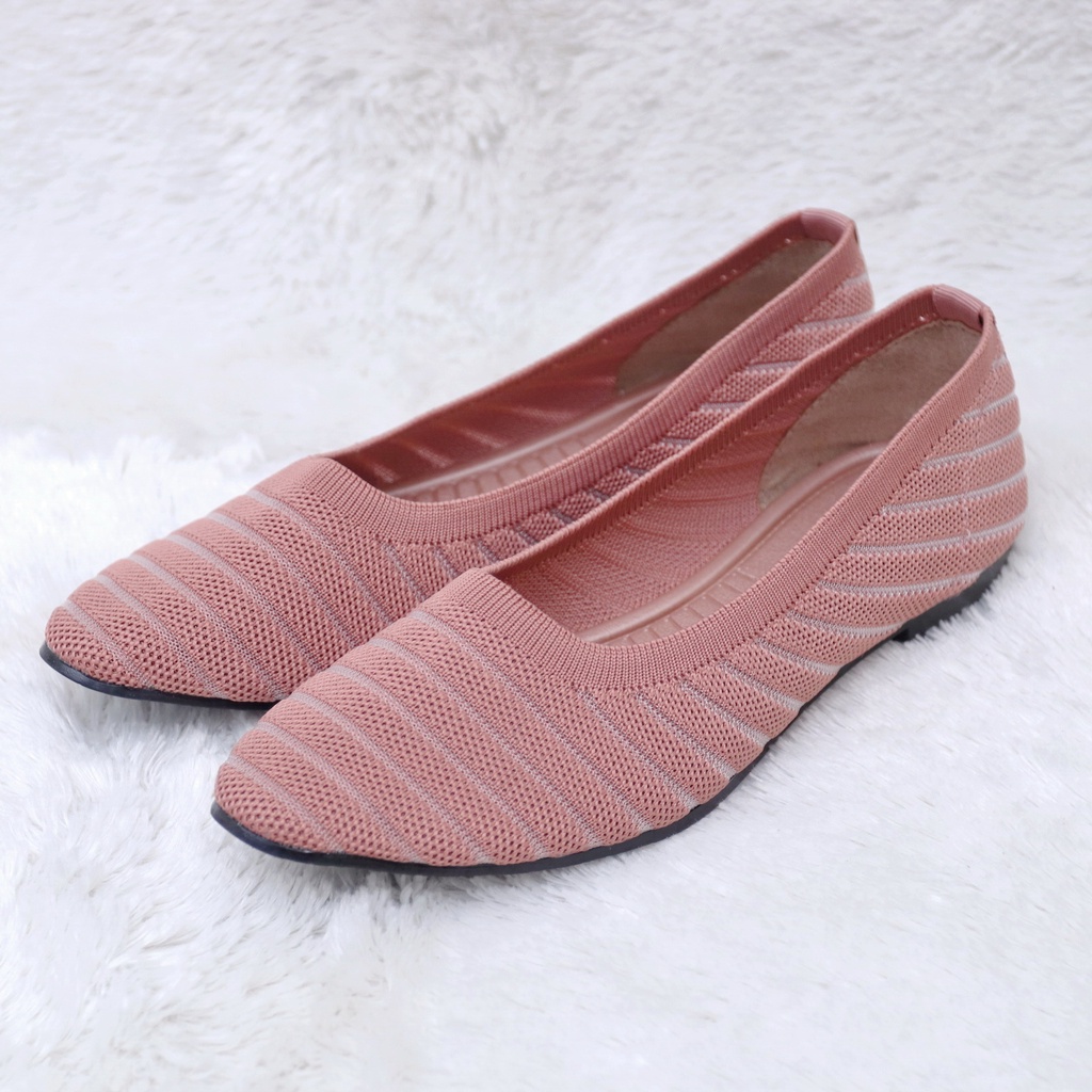 Sepatu Wanita Flat Sepatu Heels Wanita Terbaru Flatshoes Zara Kekinian Wanita Rajut Flyknitt Sepatu Slip Sepatu Kerja Wanita