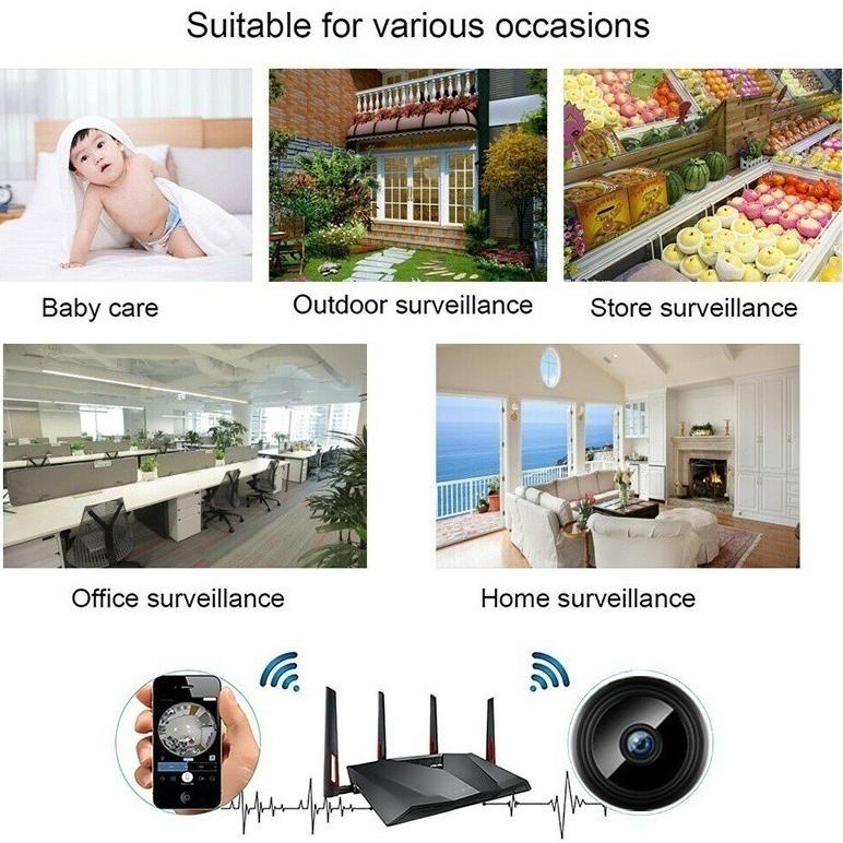 Mrw31au22т ‑  Mini WiFi IP Camera CCTV 1080P - A9 Kamera CCTV Wifi Kamera Pengintai CCTV mini CCTV R
