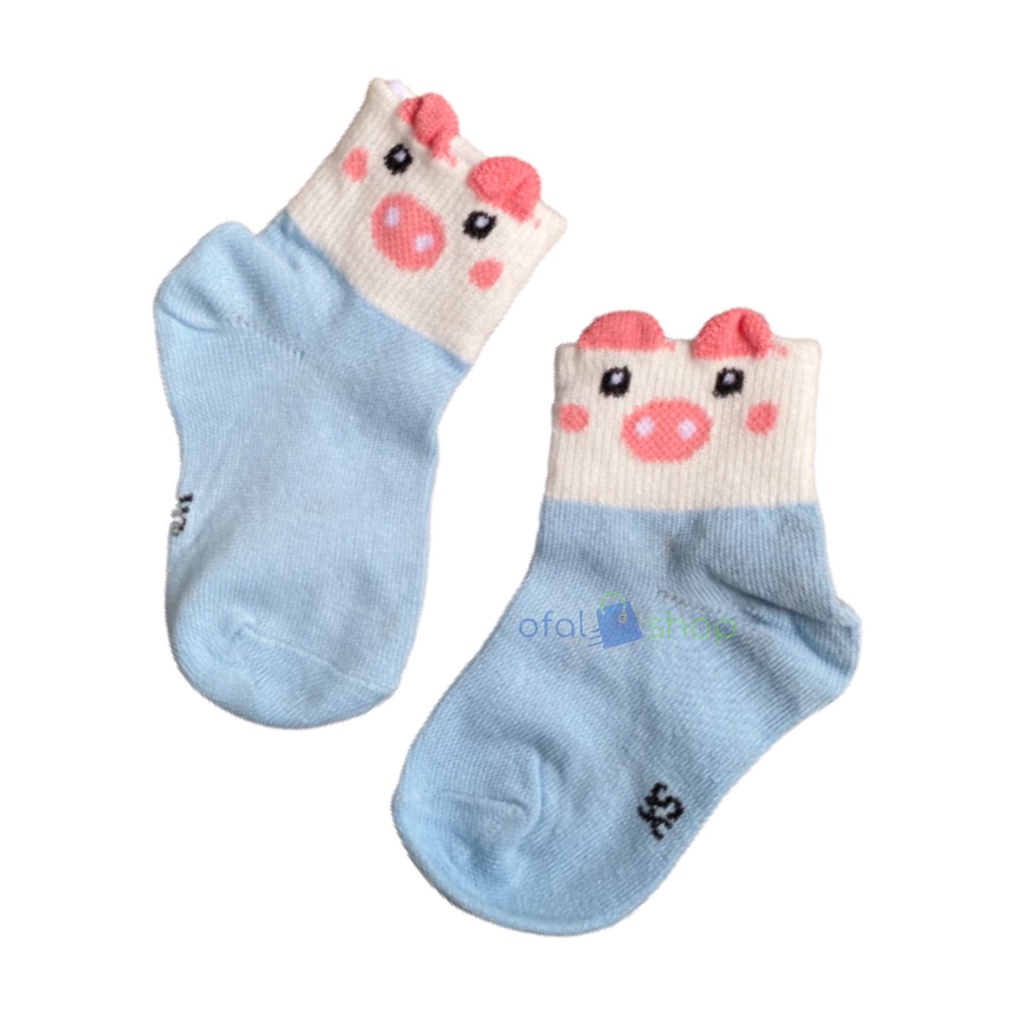 3 pasang kaos kaki anak bayi || kaos kaki anak bayi motif lucu CUTE ANIMAL 3D