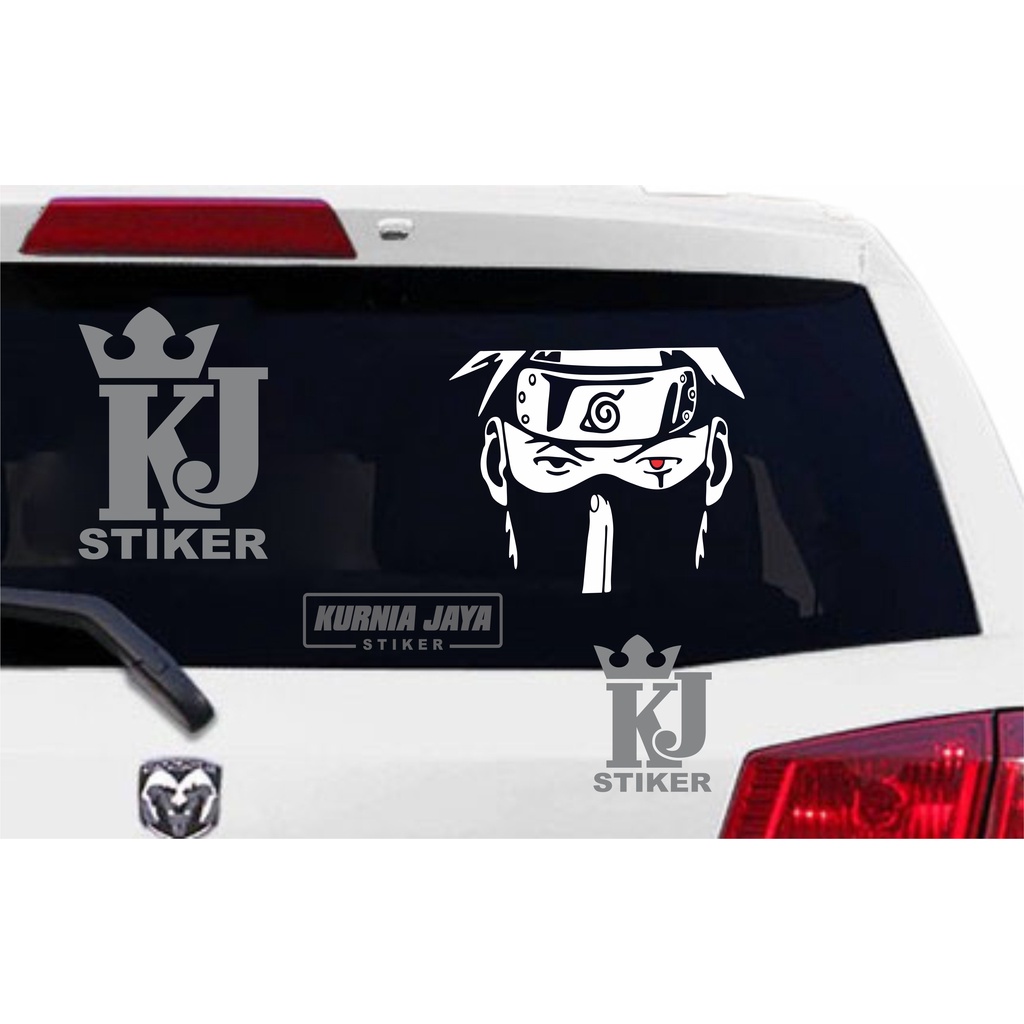 STIKER MOBIL CUTTING STIKER KACA MOBIL BELAKANG ANIME NARUTO HATAKE KAKASHI