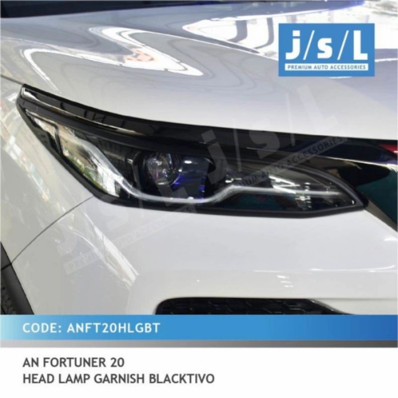 Garnish lampu depan all new fortuner 2021 facelift hitam head lamp