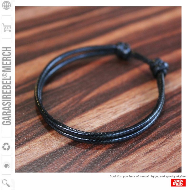 COD ✅ GELANG  TALI HITAM KOREA MINIMAL 2PCS  GELANG COWOK / GELANG CEWEK / GELANG WANITA / GELANG TA