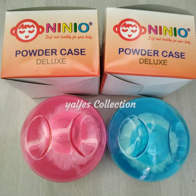 Powder case ninio tempat bedak tabur bayi single satu 2 dua box