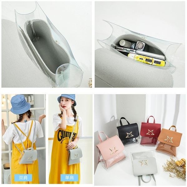 BJ21376 - BLACK/BROWN/GRAY/PINK/RED - TAS RANSEL PUNGGUNG BACKPACK TAS SEKOLAH KULIAH TAS WANITA FASHION IMPORT MODIS ELEGAN TERMURAH TERLARIS TERBARU BAGSTORE JAKARTA TAS BATAM JTF1376