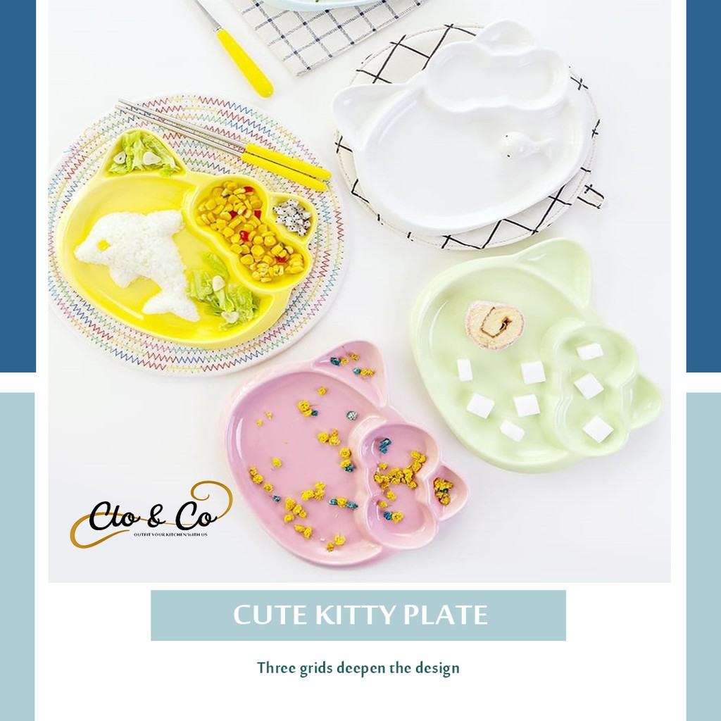 CUTE KITTY PLATE / PIRING HELLO KITTY MICROWAVE OVEN SAFE