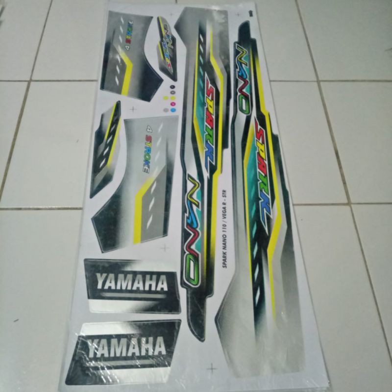 Striping variasi new vega r spack nano star kuning 2006-2008