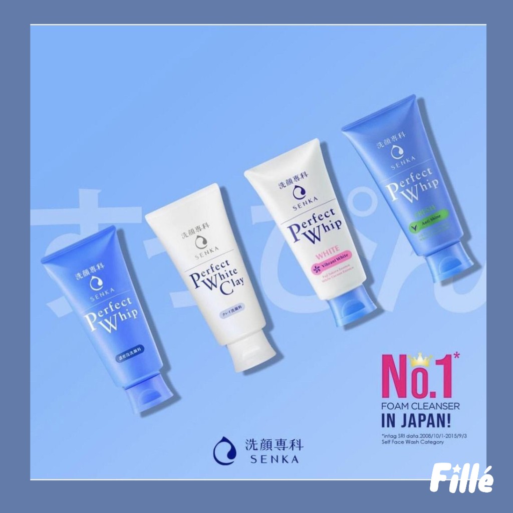 SENKA Facial Foam Perfect Whip / Perfect White Clay / Perfect Whip White / Sabun Cuci Muka Senka