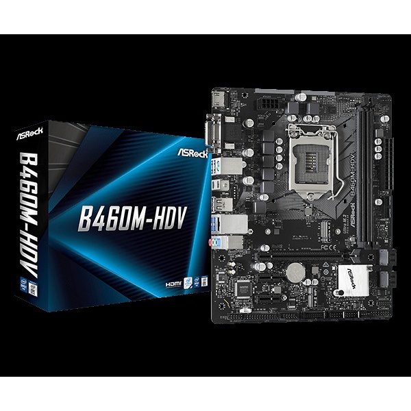 Asrock B460M-HDV (Intel LGA 1200, B460, DDR4) - Comet Lake Motherboard