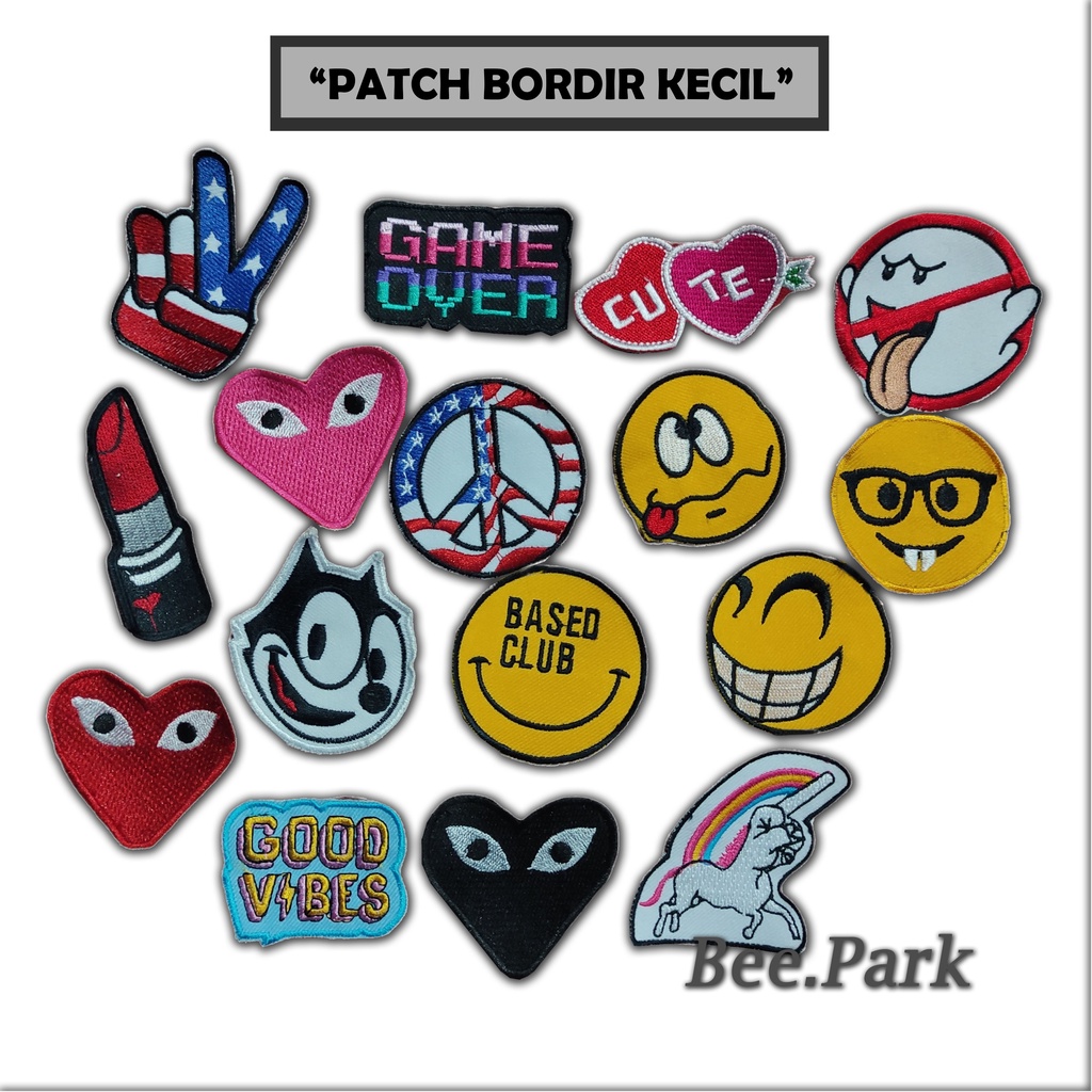 Patch Bordir Jahit Emblem Lucu Keren