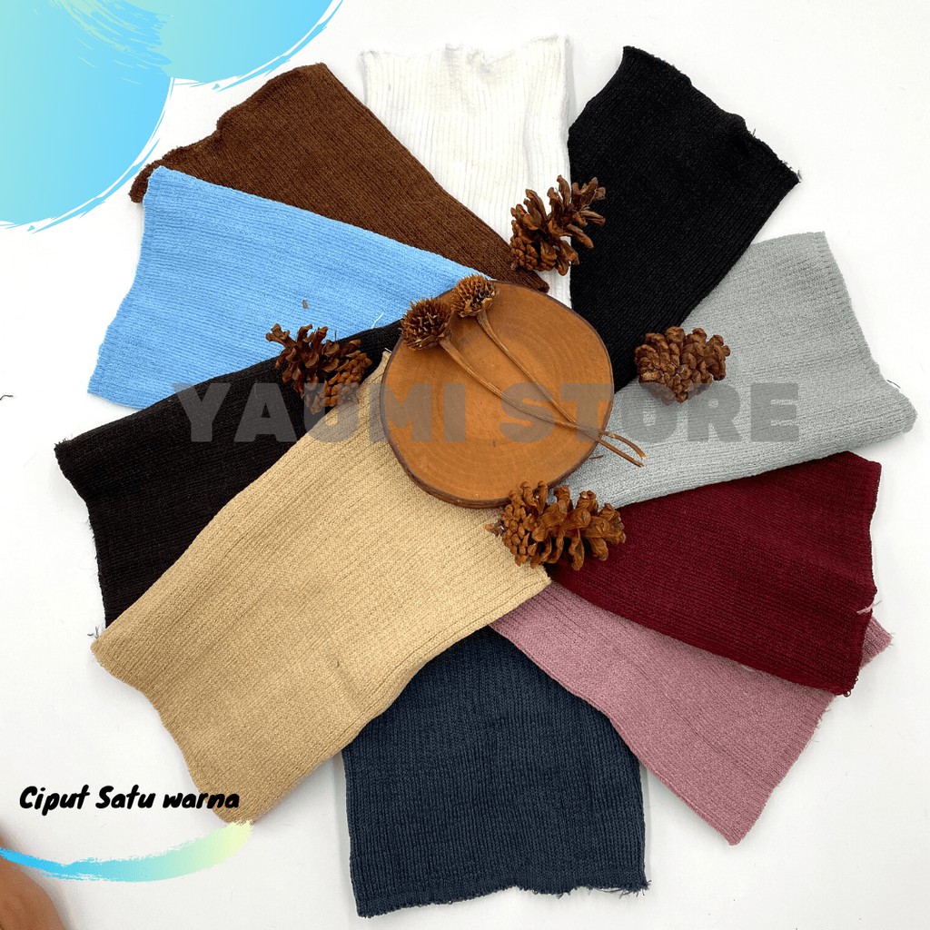 Ciput Rajut Bandana Satu Warna (Warna Random)