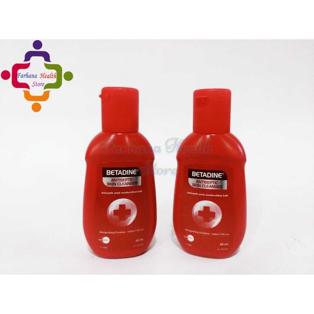 Original Betadine Antiseptic Skin Cleanser 60 ml / Betadine Sabun Antiseptik / obat kulit