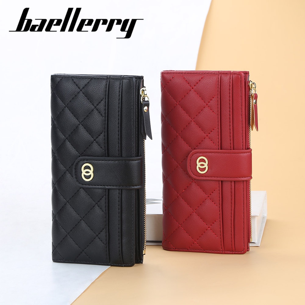 BAELLERRY NR082 Dompet Wanita Panjang Bahan Kulit PU Leather Premium WATCHKITE WKOS