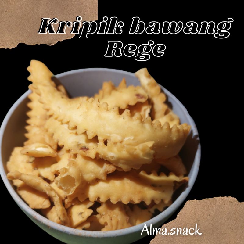 KRIPIK BAWANG REGE 200gr / PANGSIT REGE / SNACK KILOAN MURAH/ ALMA.SNACK