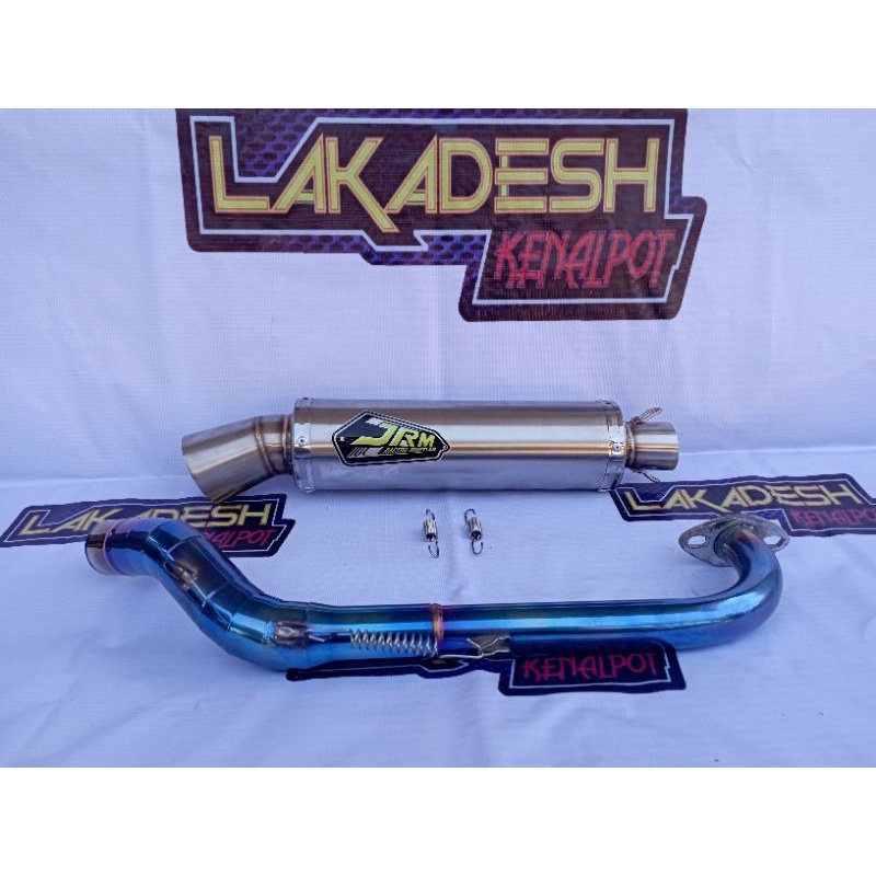 KNALPOT JRM LEHER BLUEMOON (INLET 38/50) BEAT MIO VARIO AEROX SCOOPY NMAX PCX LEXI ADV GENIO FREEGO XRIDE DLL