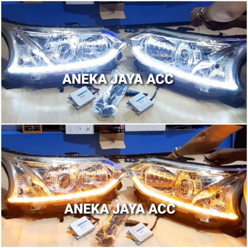 Head lamp Avanza Xenia Veloz 2016 - 2018 Projector Style BMW Led Drl
