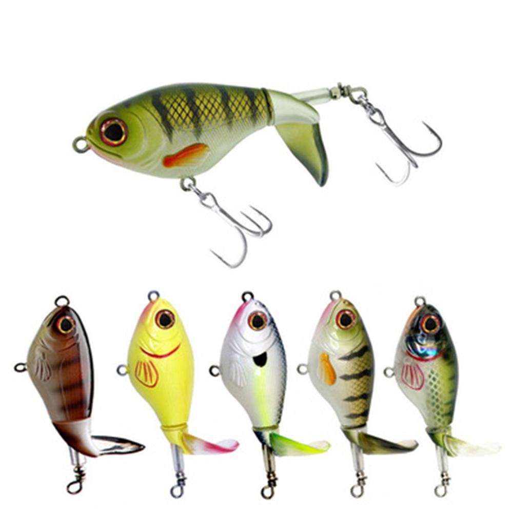 TOP Memancing Umpan Gaya Baru Bass Ekor Berputar Lembut 2segmen VMC Hooks