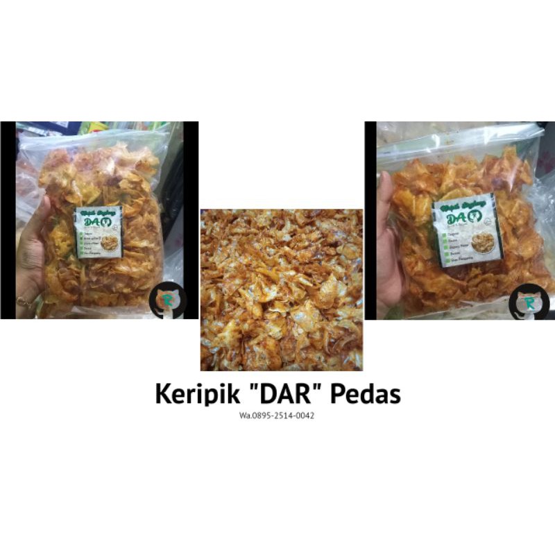 

KRIPIK/KERIPIK SINGKONG "DAR" VARIAN RASA PEDAS berat 500gram