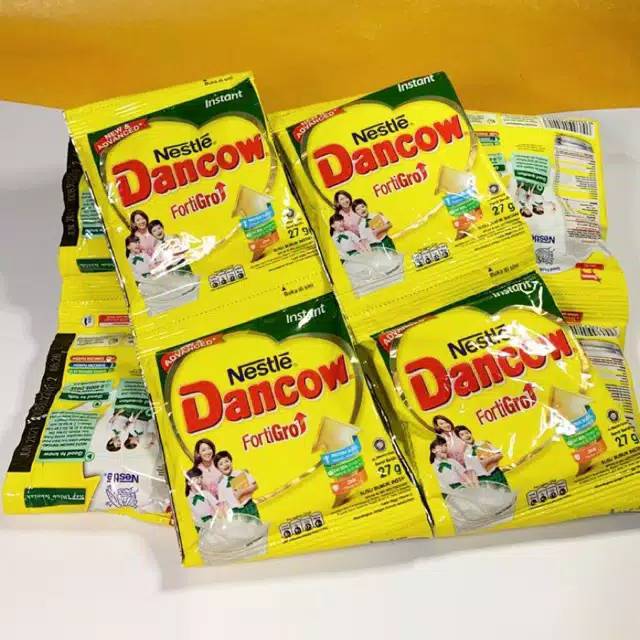 

Susu Dancow Fortigo Sachet Coklat | Putih 27 Gr Isi 10 Pcs / RENCENG