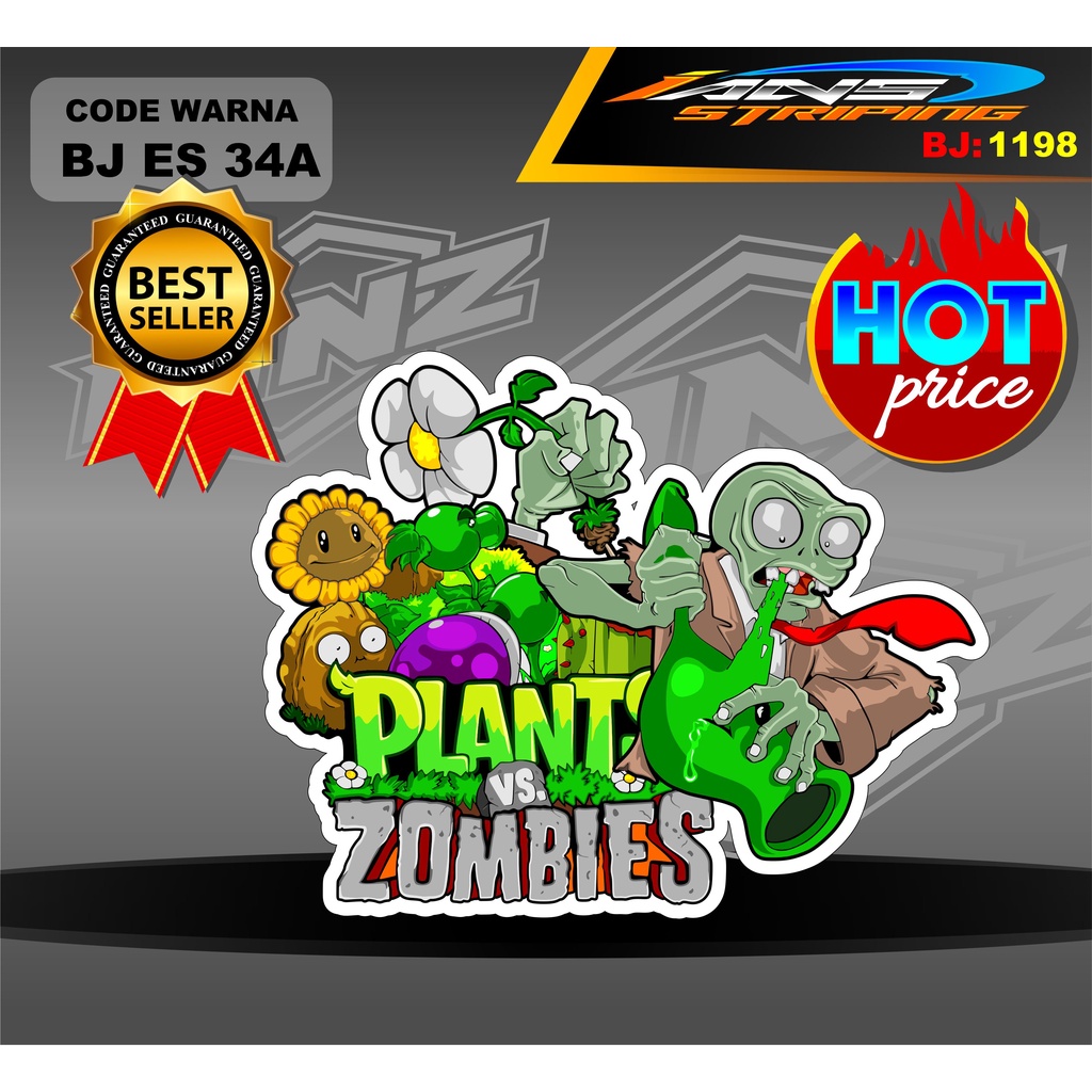 STICKER AESTETIC PLANTS VS ZOMBIE / STIKER HOLOGRAM