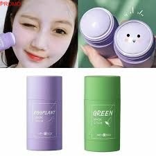 (ORIGINAL 100%) GREEN MASK STICK MEIDIAN / MASKER STIK GREEN TEA / MASKER EGGPLANT STICK Green