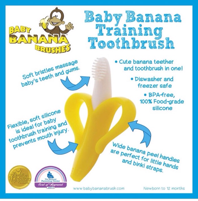 ORIGINAL Baby Banana Brush for Infant | Sikat gigi bayi