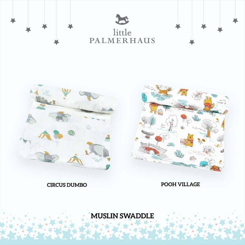 1 Pcs MUSLIN SWADDLE BEDONG  Little Palmerhaus bahan sangat halus by little terry selimut anak bedon