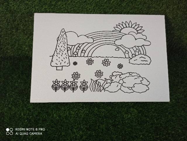 

Styrofoam lukis/mewarnai 12 pcs ukuran 33x50x1cm