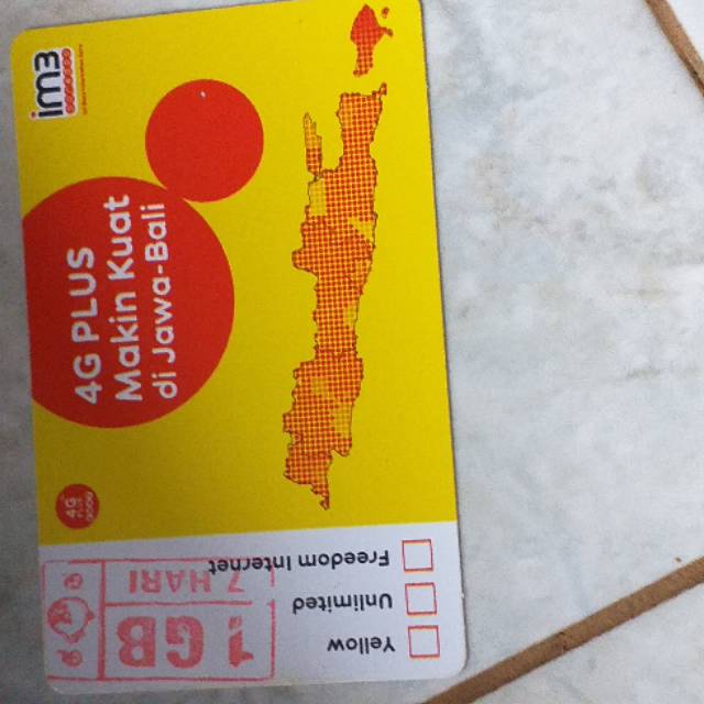 Voucher indosat 1gb 7 hari