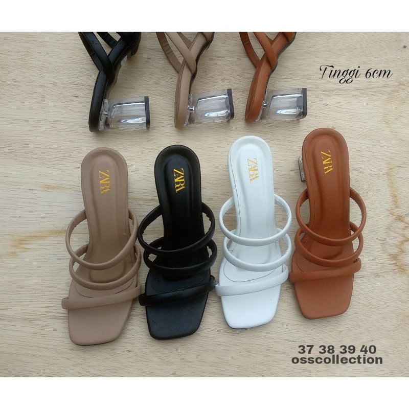 Sandal Hak Tahu Kaca Zara by Oss Collection