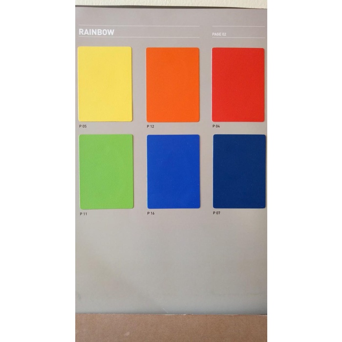Pittura | Taco Sheet Kilap/Glossy Red, Yel, Ora ( Pvc Sheet ) Super Murah