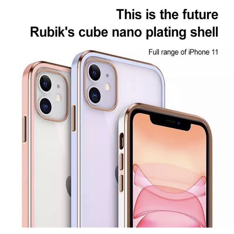 PREMIUM CASE IPHONE 13PROMAX 13 13MINI 13PRO 12 PROMAX 12 12 PRO 12 MINI 7 PLUS 7 X XS XR XS MAX 11 PROMAX 11 11PRO PLATING CUBE NANO