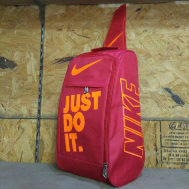 NEW tas jinjing tempat sepatu nike itam polyster d300 grosir murah / TAS SEPATU