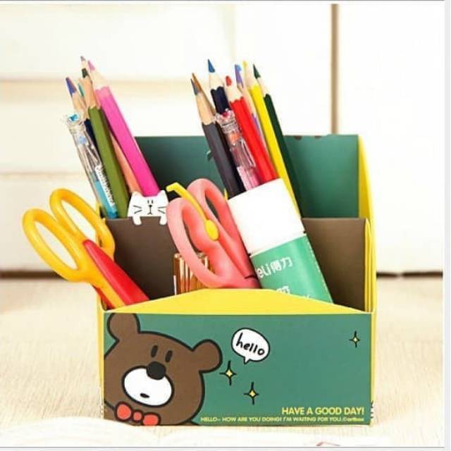 

Kotak Tempat Pensil Bahan Karton Lipat
